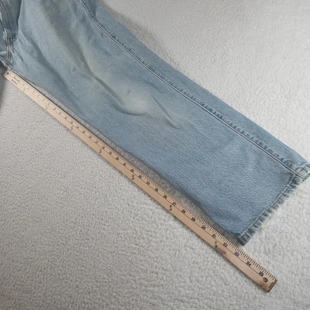 Vintage Levis 545 Jeans Mens 36x33  Light Wash Blue Denim Loose Fit 90s Distress